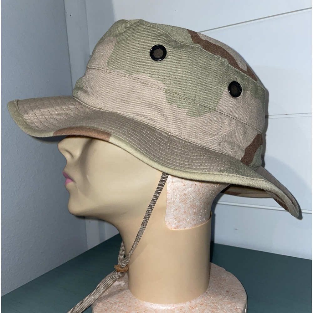 Military Boonie Sun Hat Hot Weather‎ Desert Camo Size 6 3/4